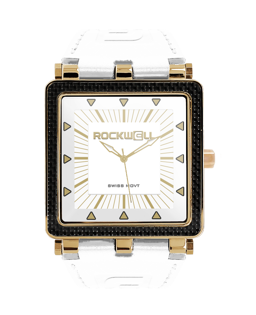 CF Leather Rose Gold White Watch