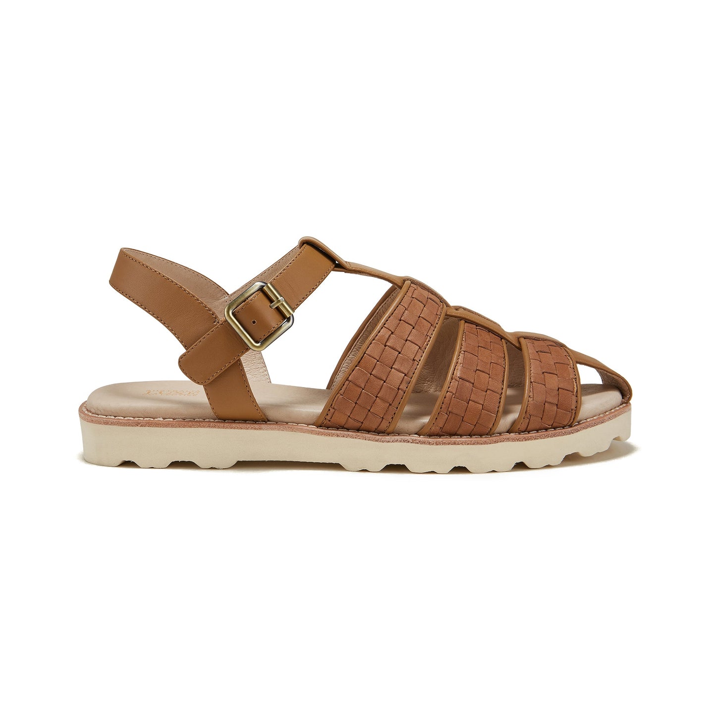 Chestnut Soft Leather Buckle Up Mens Sandal Australia Luxe Collective