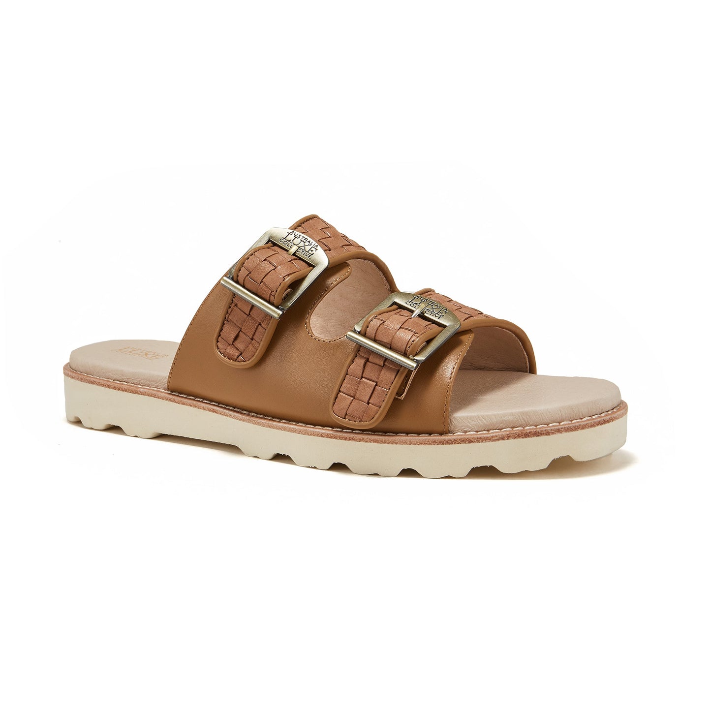Soft Leather Chestnut Slip On Sandal Mens Ayeaye