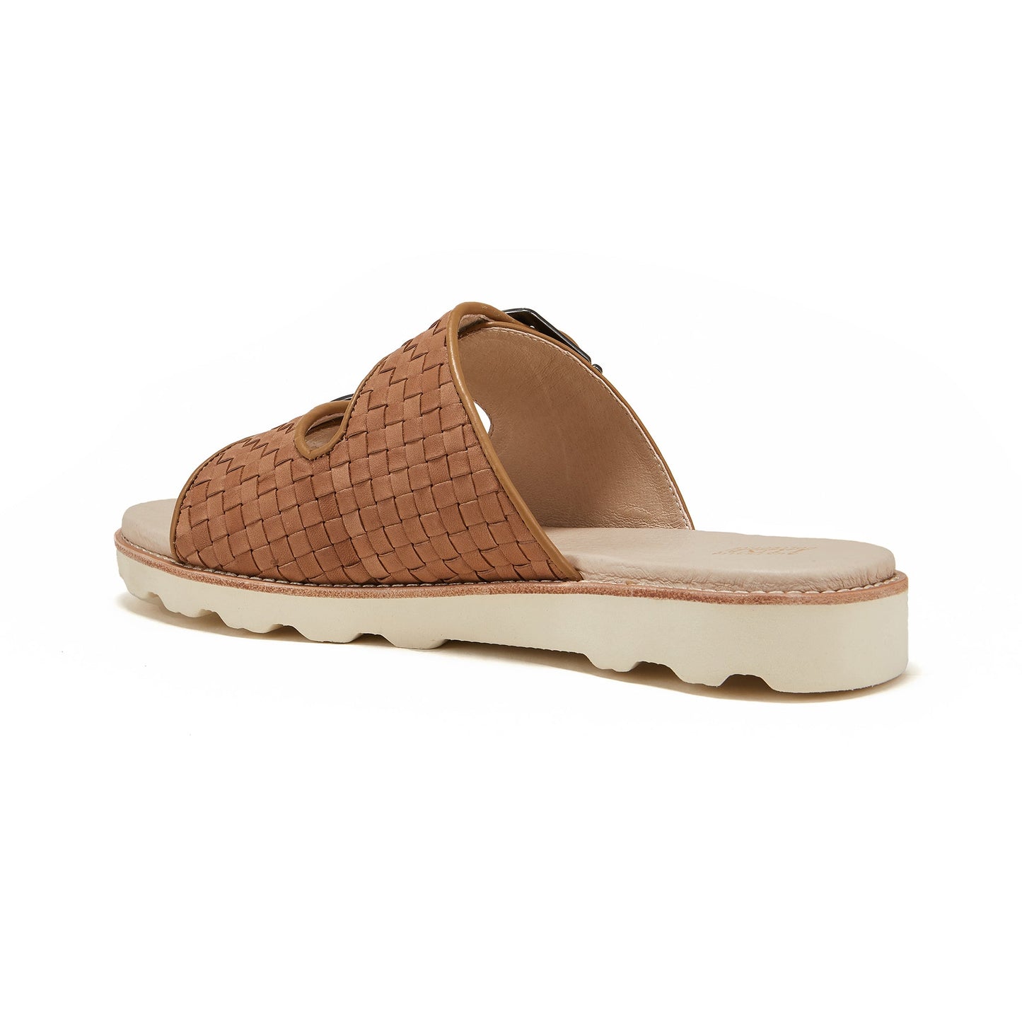 Soft Leather Chestnut Slip On Sandal Mens Ayeaye