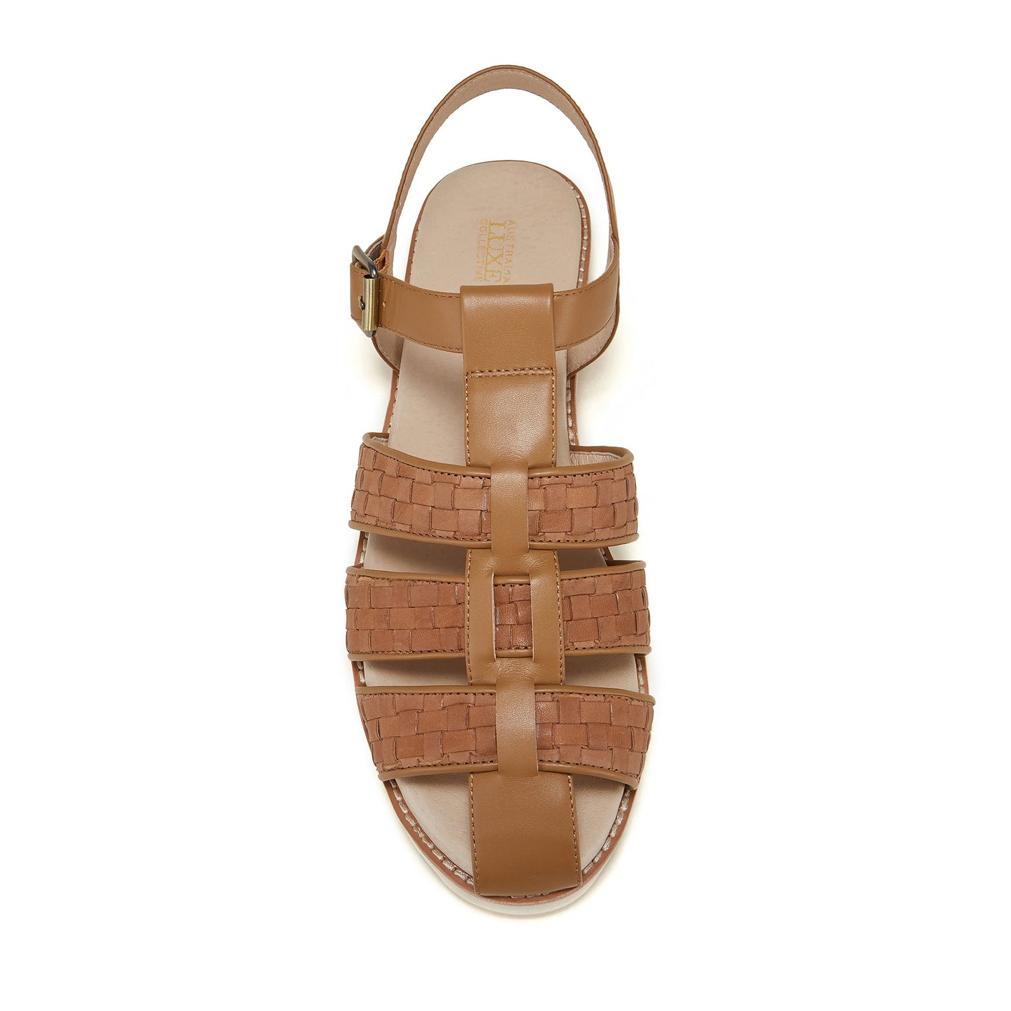 Chestnut Soft Leather Buckle Up Mens Sandal Australia Luxe Collective