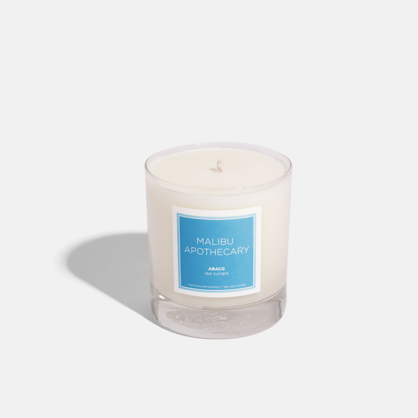 Clear Gloss Blue Accent Candle 8.5oz Coconut Soy Wax
