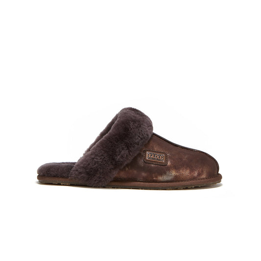 Sheepskin Antique Bronze Closed Mule Slipper Australia Luxe Collective