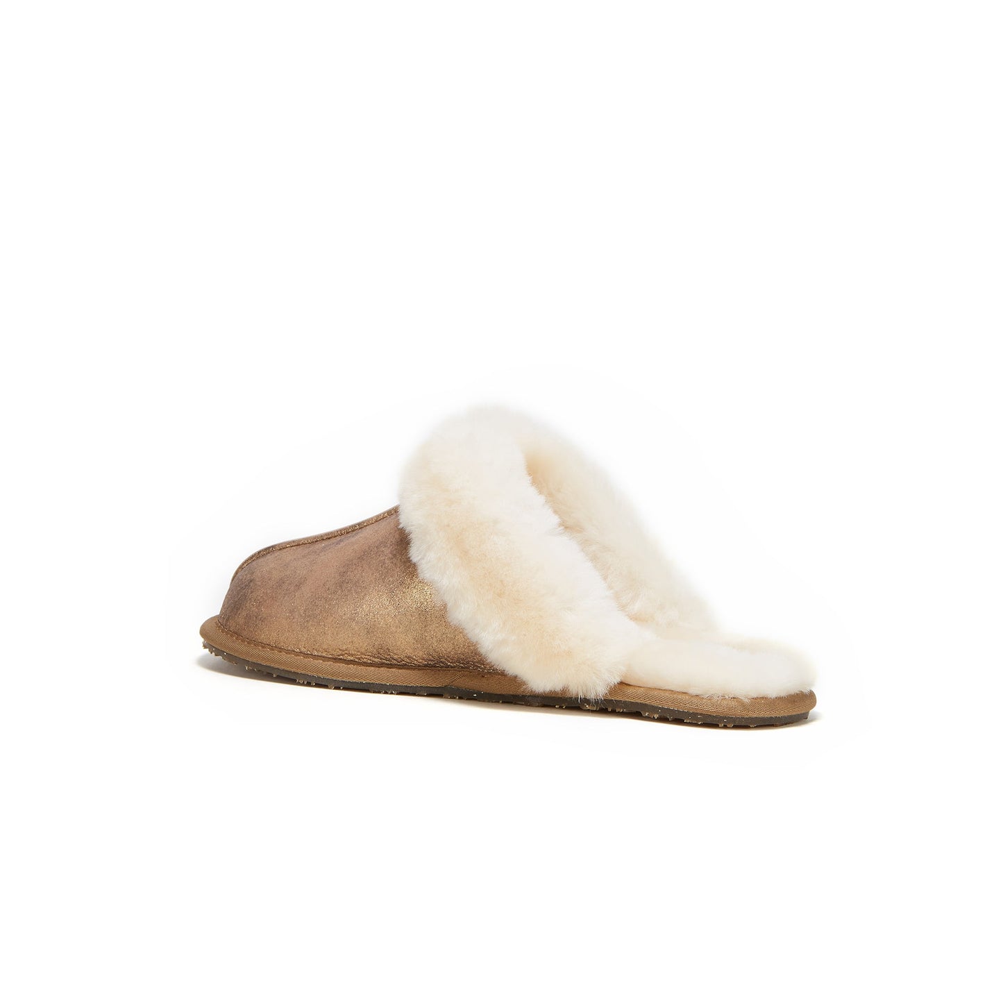 Sheepskin Antique Gold Mule Slipper CLOSED