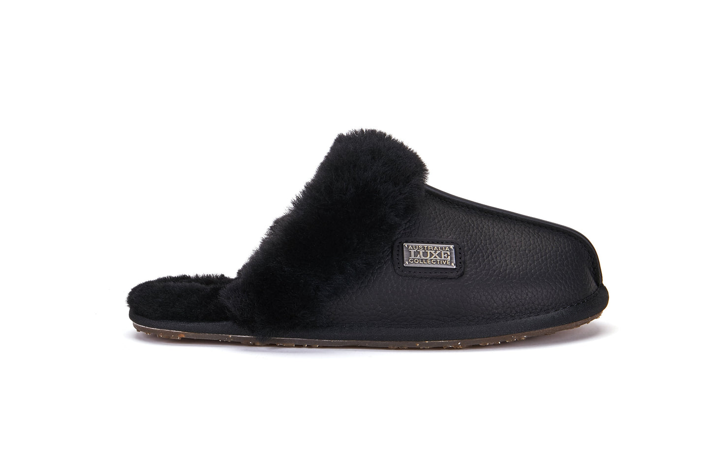 Sheepskin Shearling Cuff Mule Slipper CLOSED MULE CROW