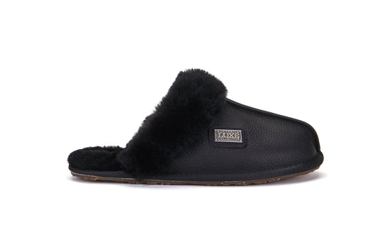 Sheepskin Shearling Cuff Mule Slipper CLOSED MULE CROW
