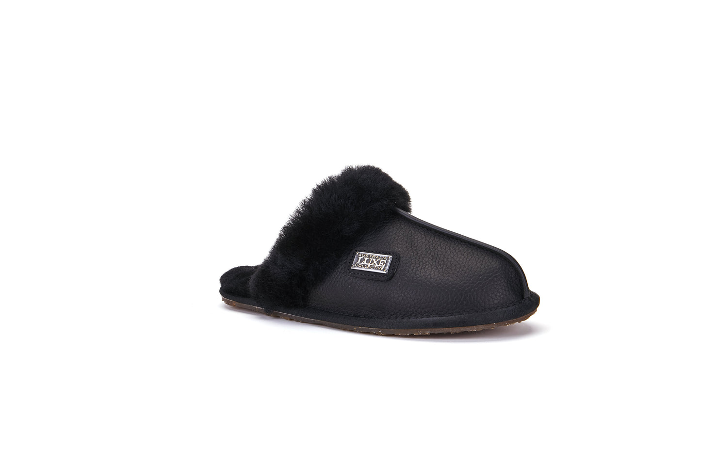 Sheepskin Shearling Cuff Mule Slipper CLOSED MULE CROW