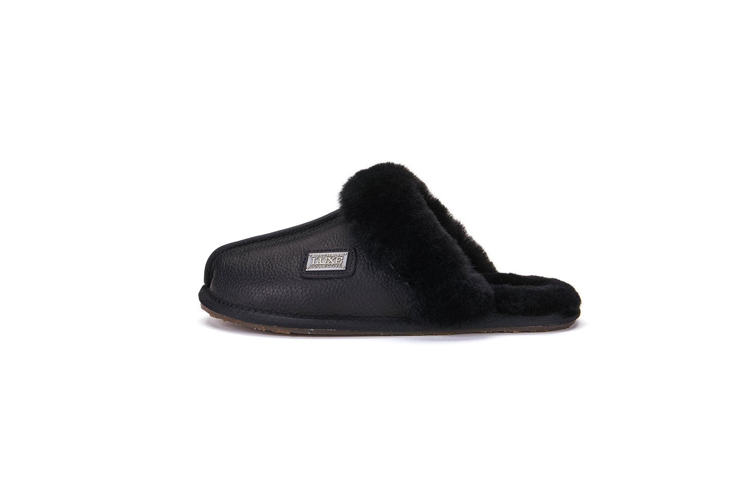 Sheepskin Shearling Cuff Mule Slipper CLOSED MULE CROW