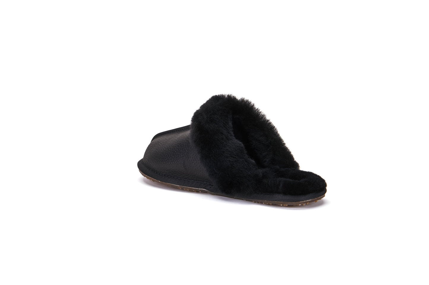 Sheepskin Shearling Cuff Mule Slipper CLOSED MULE CROW