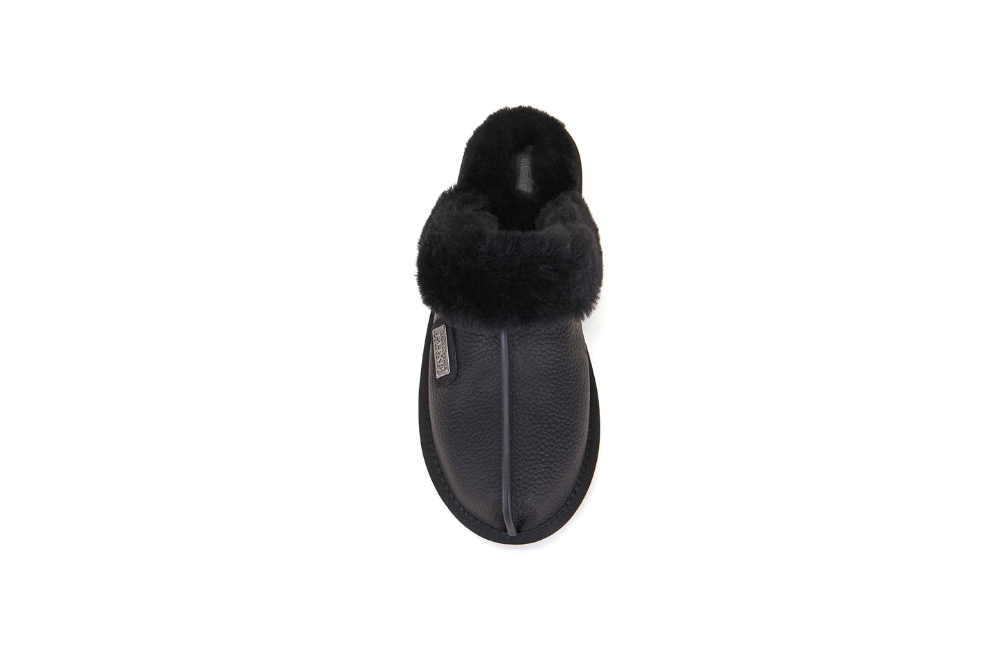 Sheepskin Shearling Cuff Mule Slipper CLOSED MULE CROW
