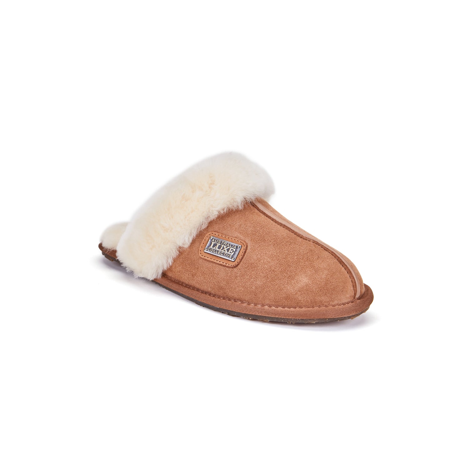 Chestnut Shearling Sheepskin Mule Slipper CLOSED