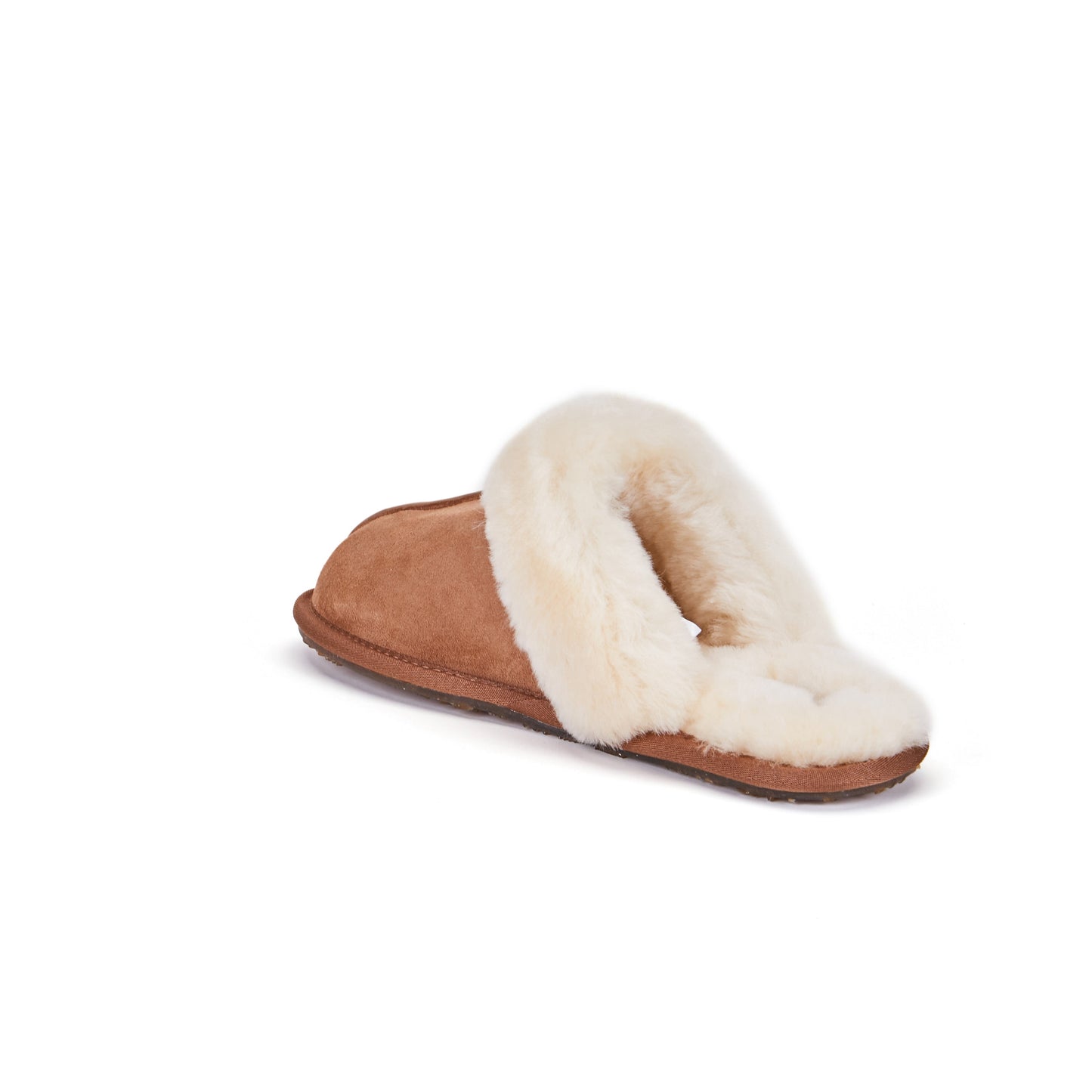 Chestnut Shearling Sheepskin Mule Slipper CLOSED
