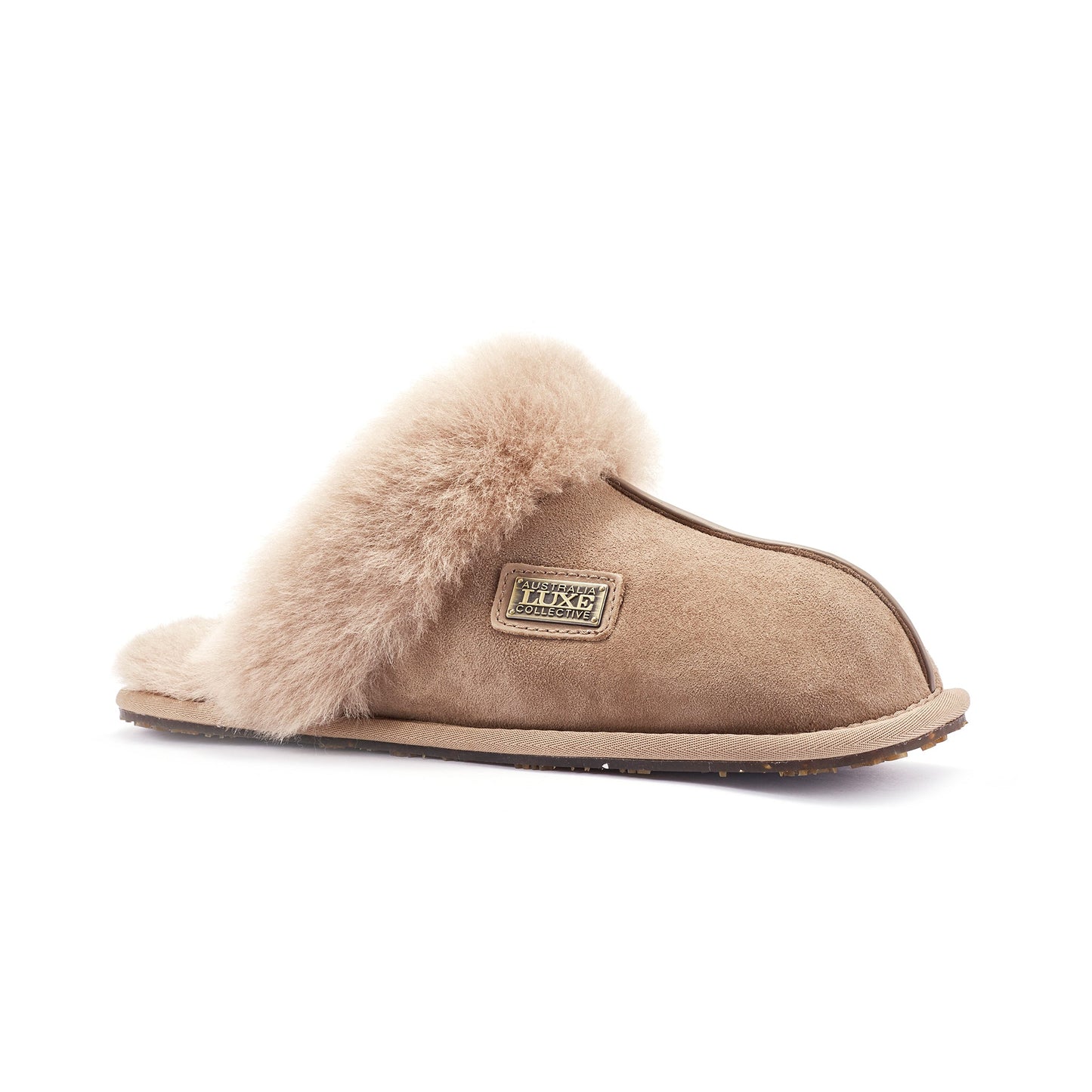 Sheepskin Taupe Mule Slipper CLOSED