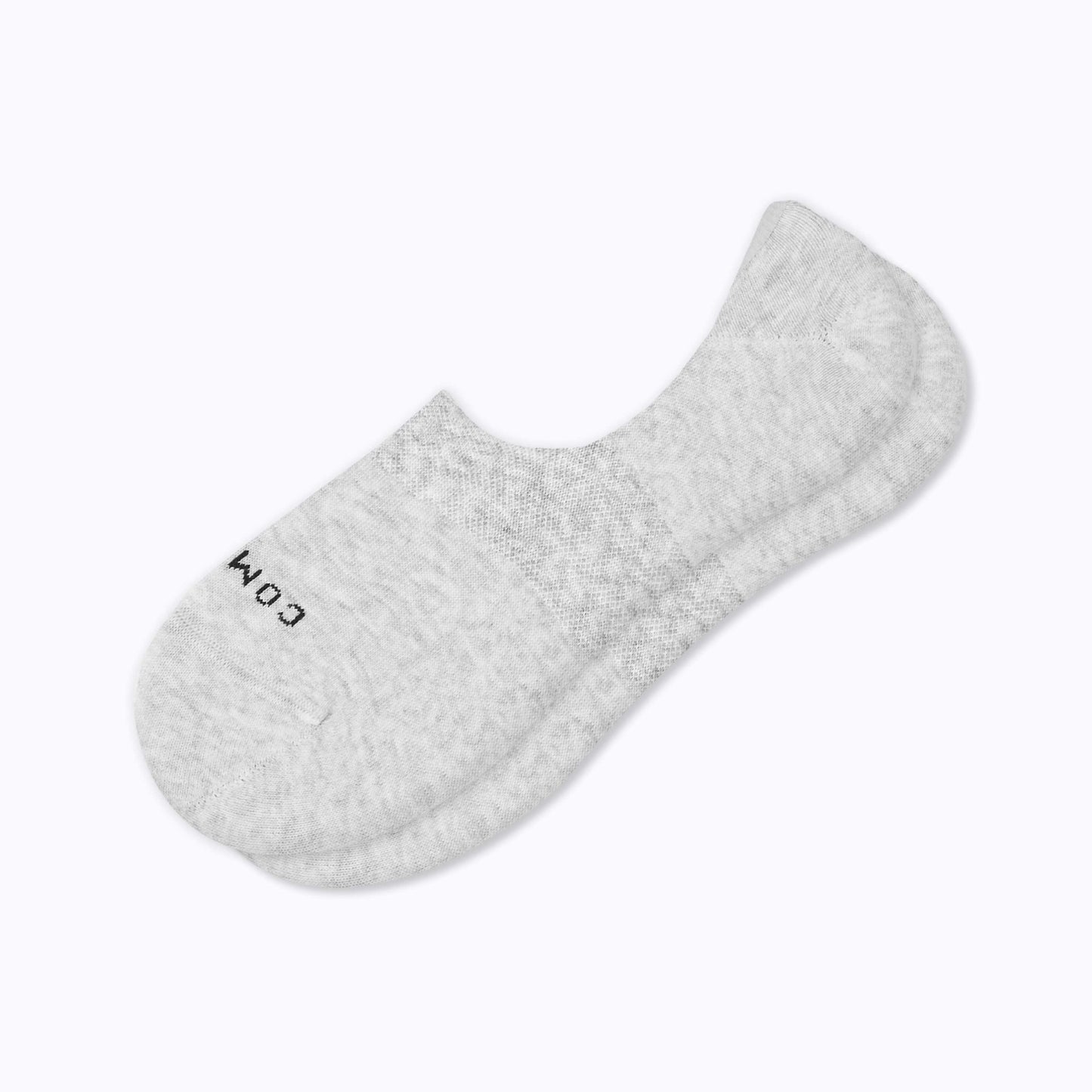 Combed Cotton Heather Grey No Show Socks