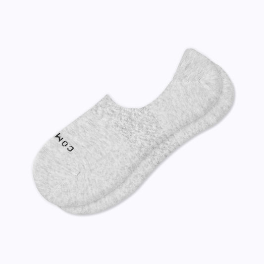 Combed Cotton Heather Grey No Show Socks
