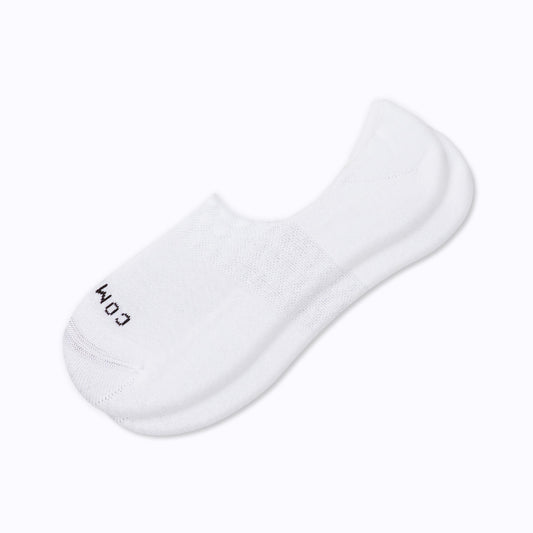Combed Cotton White No Show Socks