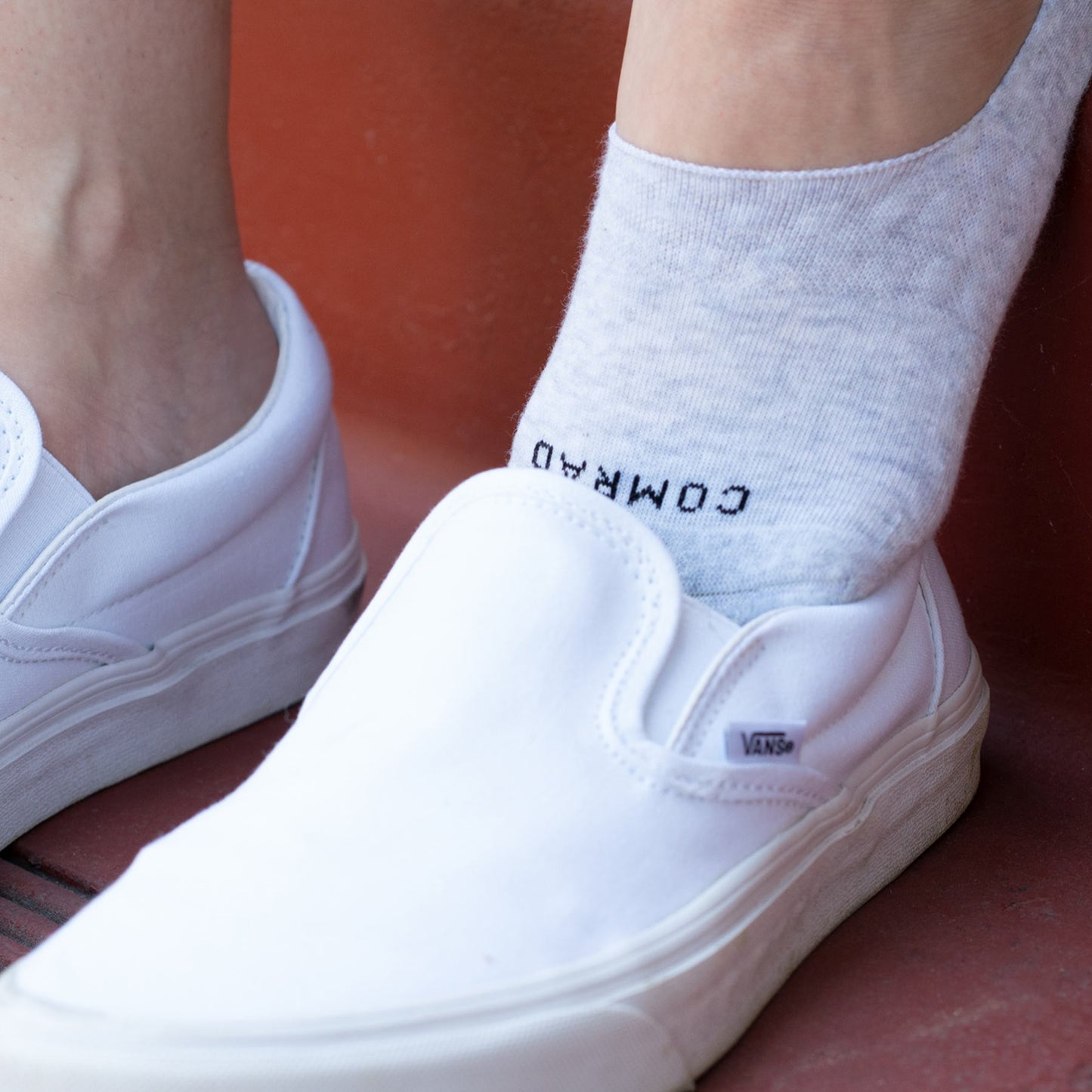 Combed Cotton Heather Grey No Show Socks