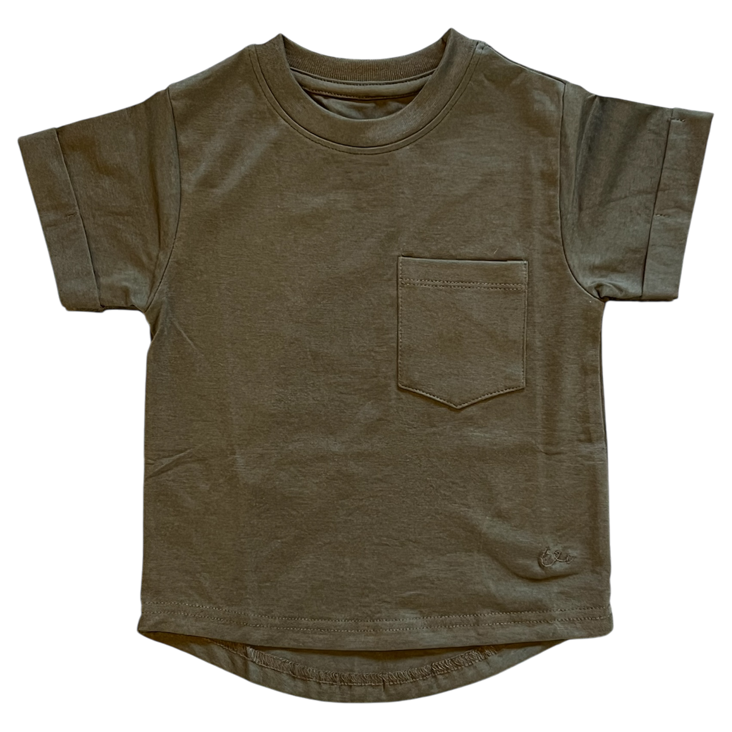 Olive Boxy Fit Kids Tee T-shirt Laree + Co.