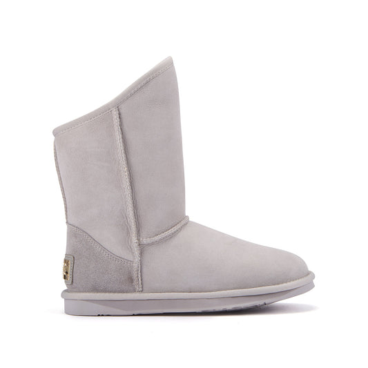 Cosy Short Ice Gray Pull On Sheepskin Boot Luxe