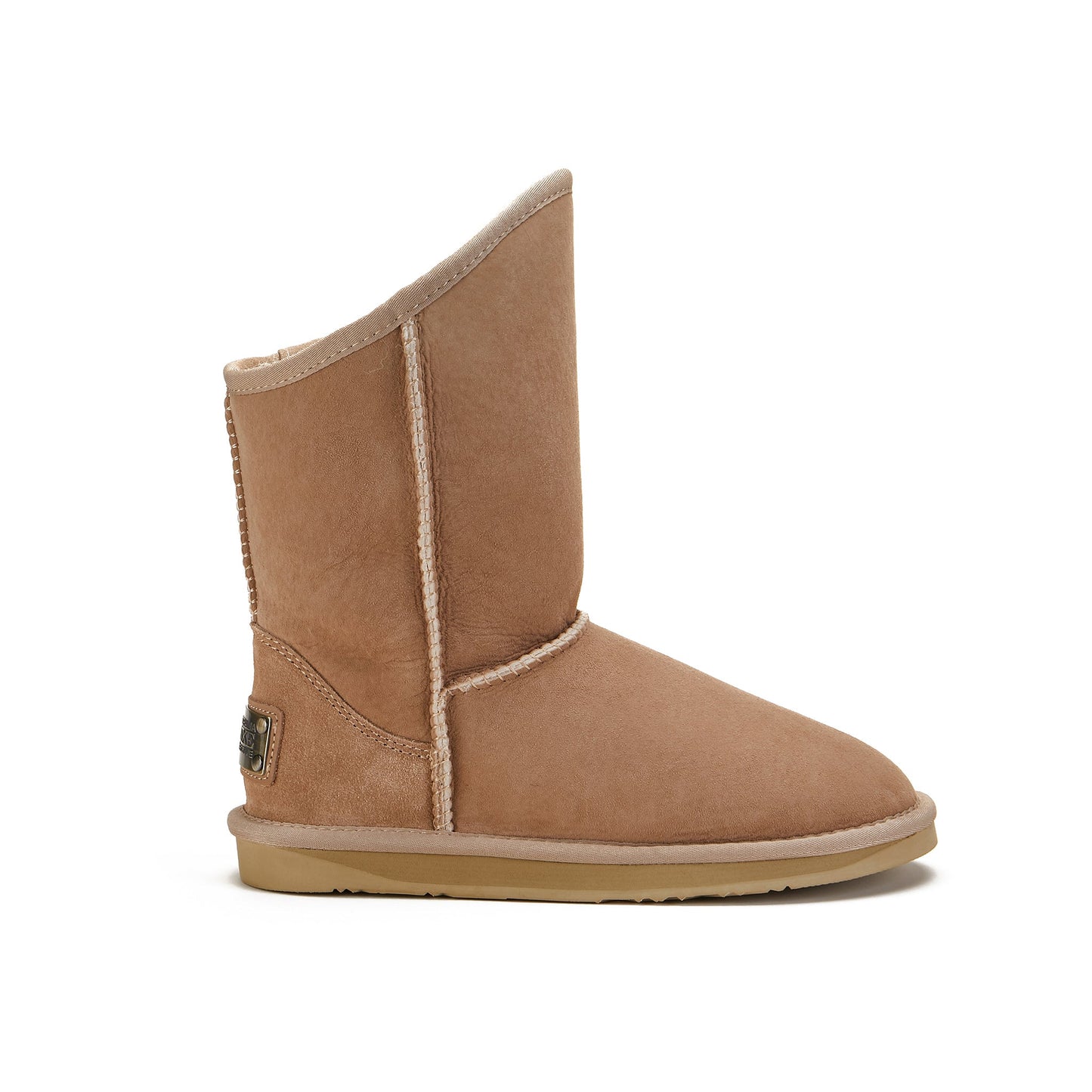 Sheepskin Short Boot Suede Pull On COSY SHORT SAND Luxe