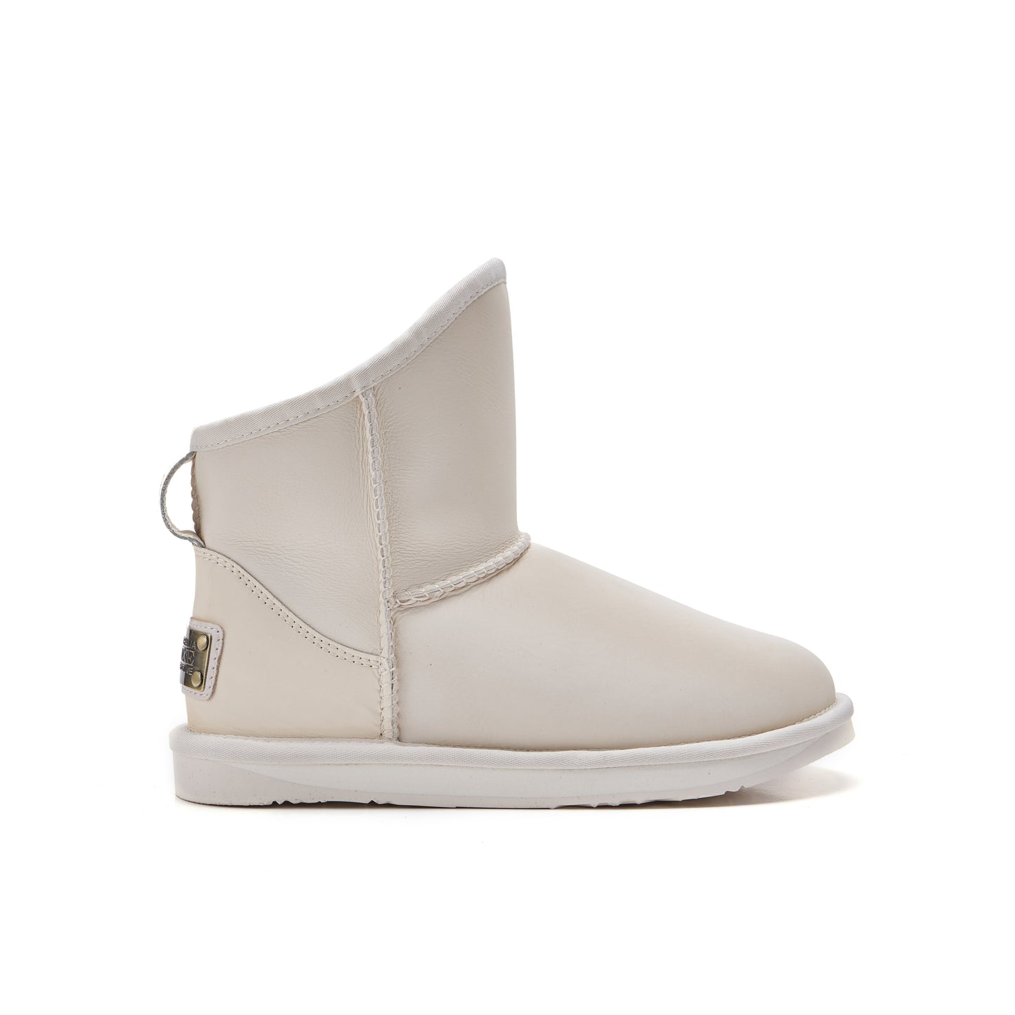 Satin Leather Extra Short Sheepskin Boot COSY XTRA SHORT SATIN PALE