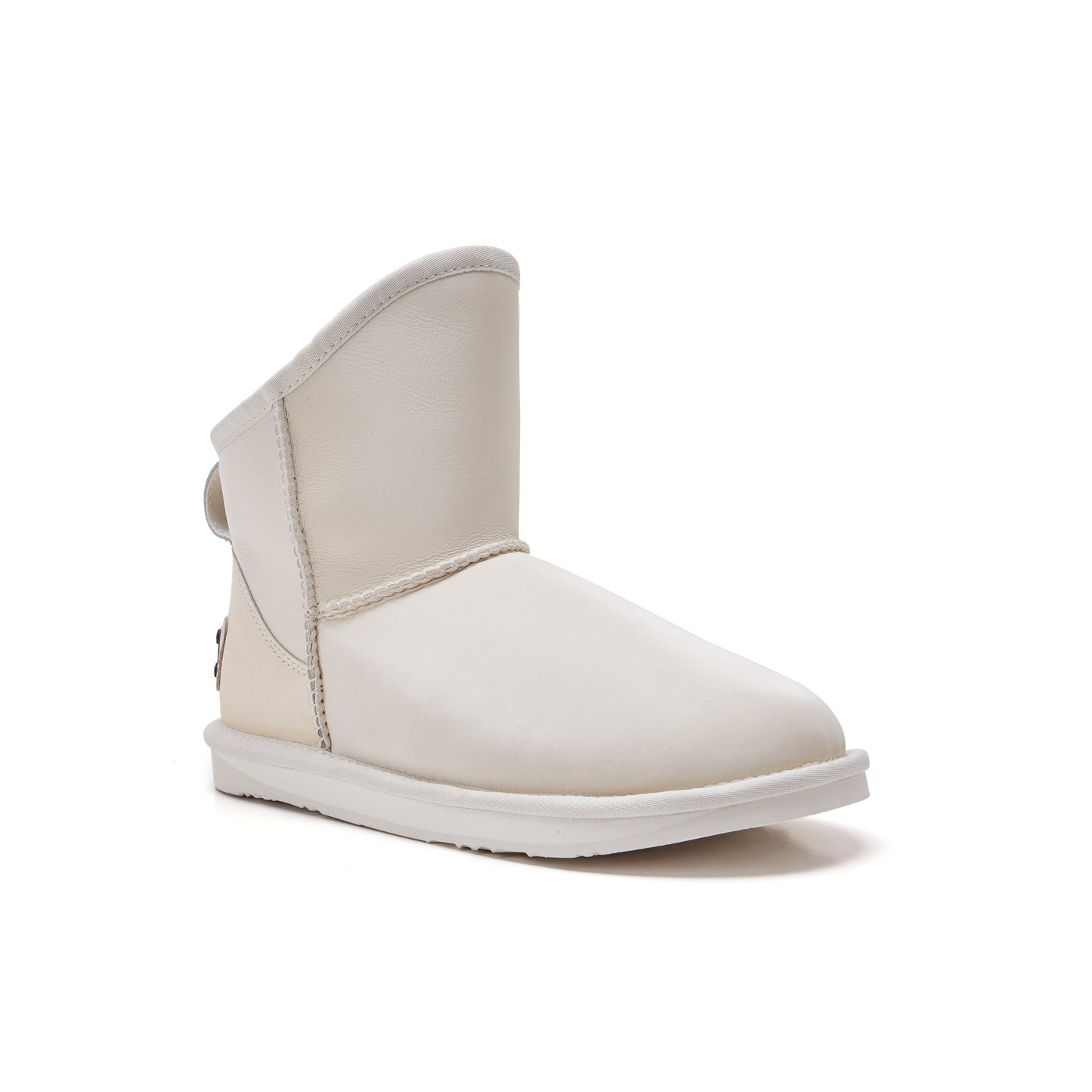 Satin Leather Extra Short Sheepskin Boot COSY XTRA SHORT SATIN PALE