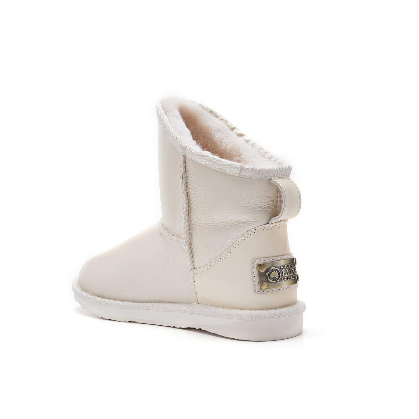 Satin Leather Extra Short Sheepskin Boot COSY XTRA SHORT SATIN PALE