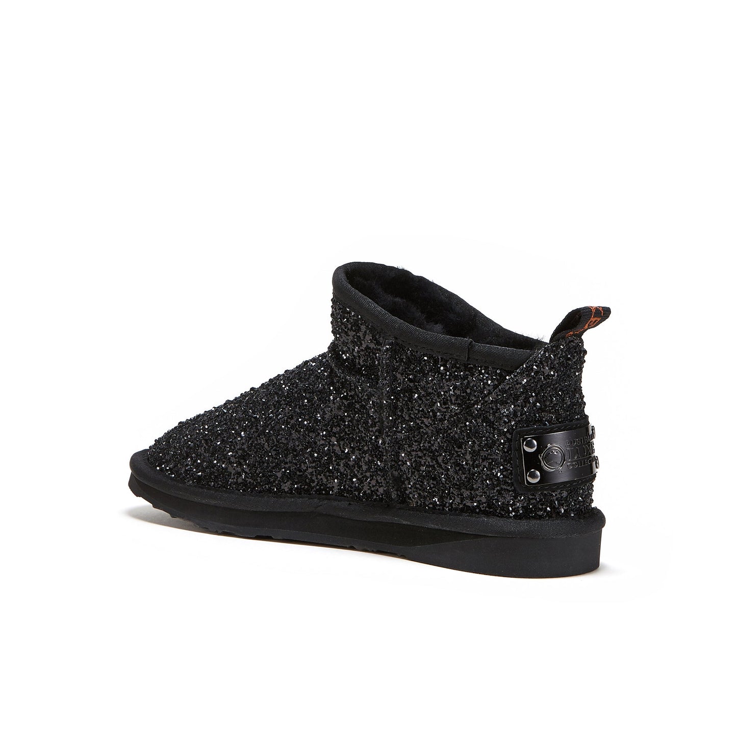 Glitter Extra Short Sheepskin Boot COSY Ultra Black