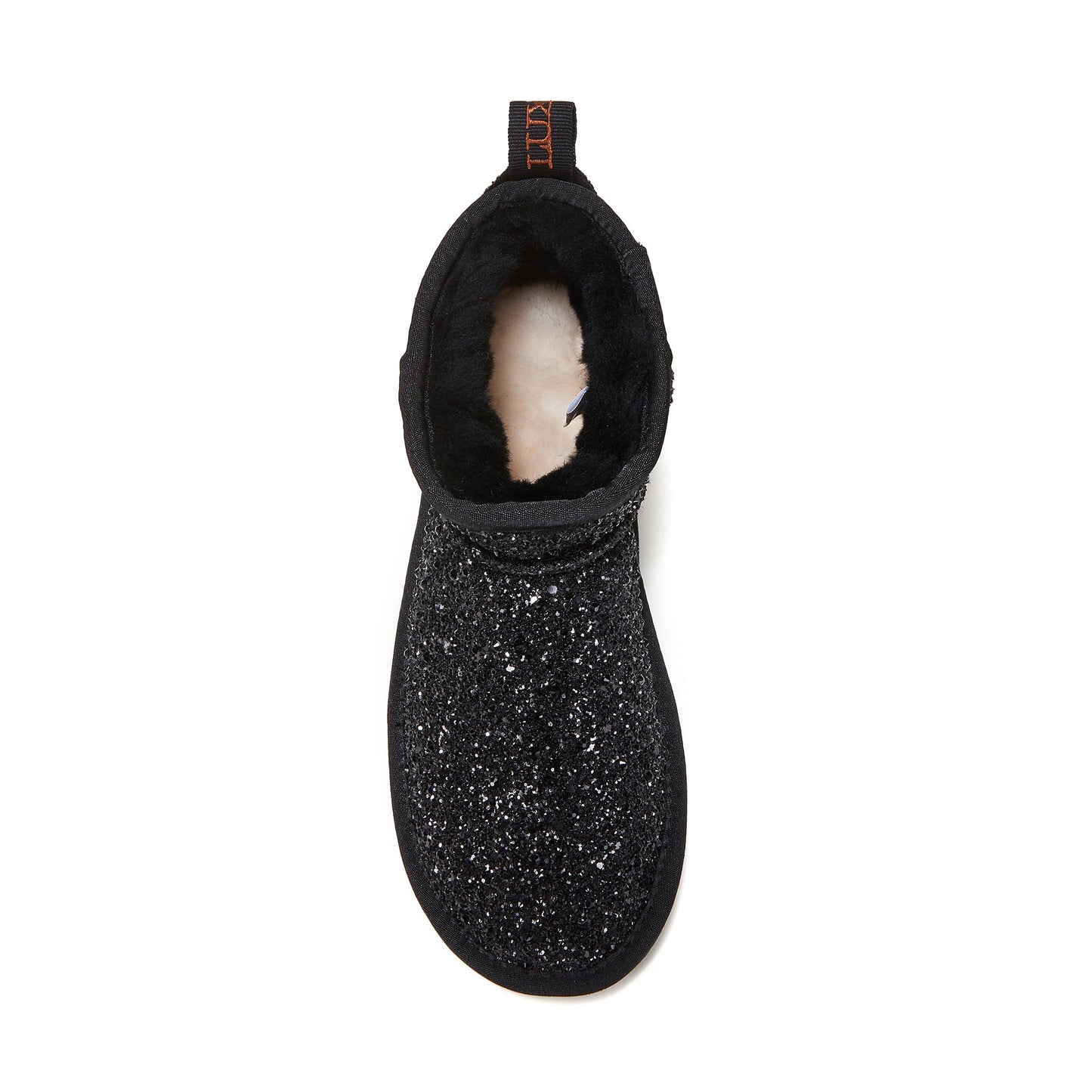 Glitter Extra Short Sheepskin Boot COSY Ultra Black