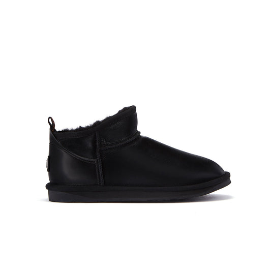 Cosy Ultra Short Satin Leather Sheepskin Boot Australia Luxe Collective