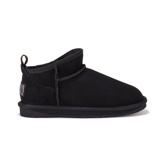 Ultra Short Black Sheepskin Boot Cosy Australia Luxe Collective