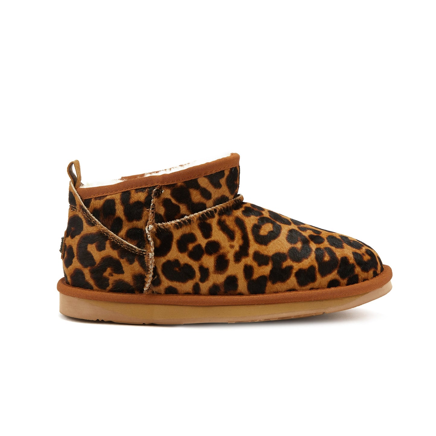 Cosy Ultra Short Leopard Pull On Sheepskin Boot Australia Luxe Collective