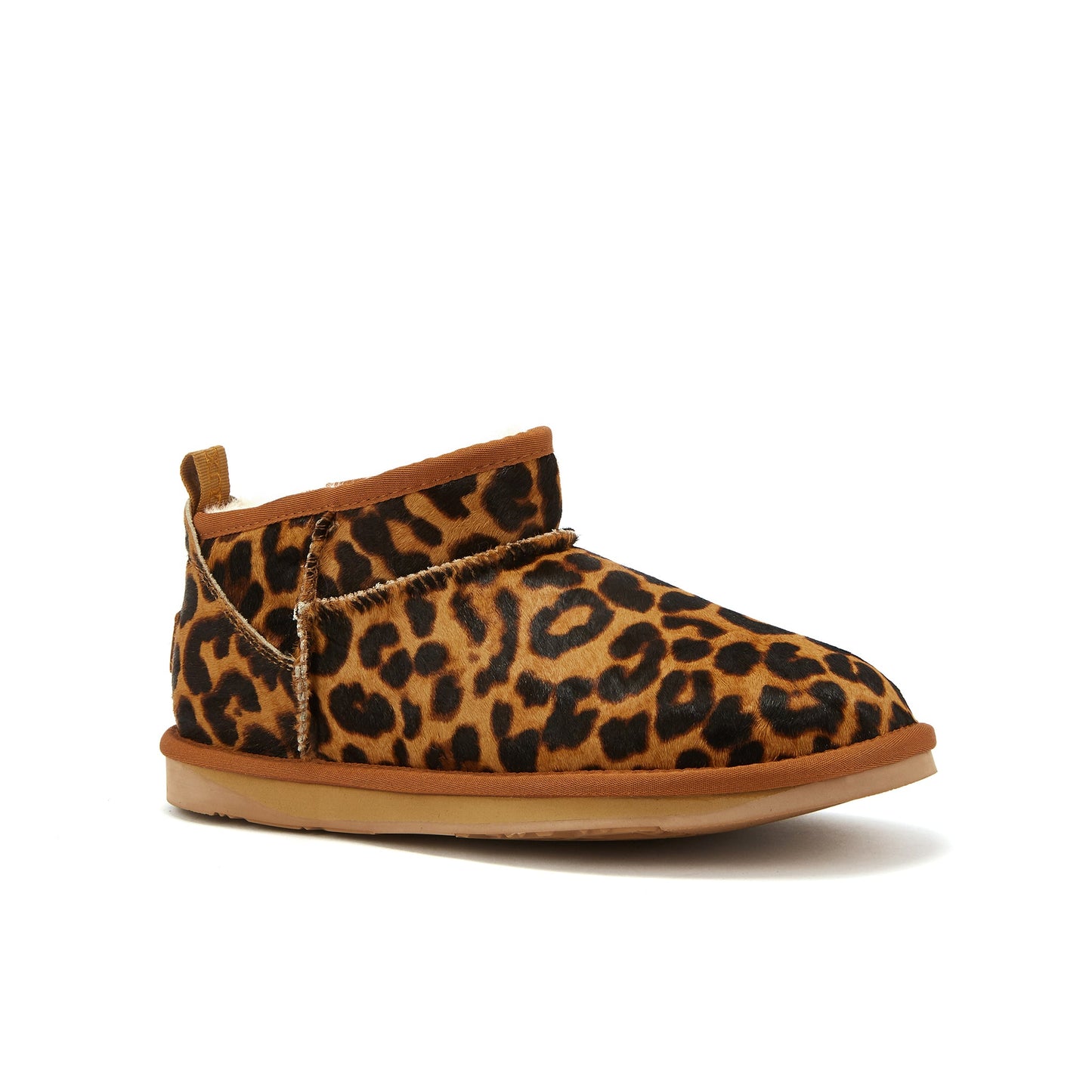 Cosy Ultra Short Leopard Pull On Sheepskin Boot Australia Luxe Collective