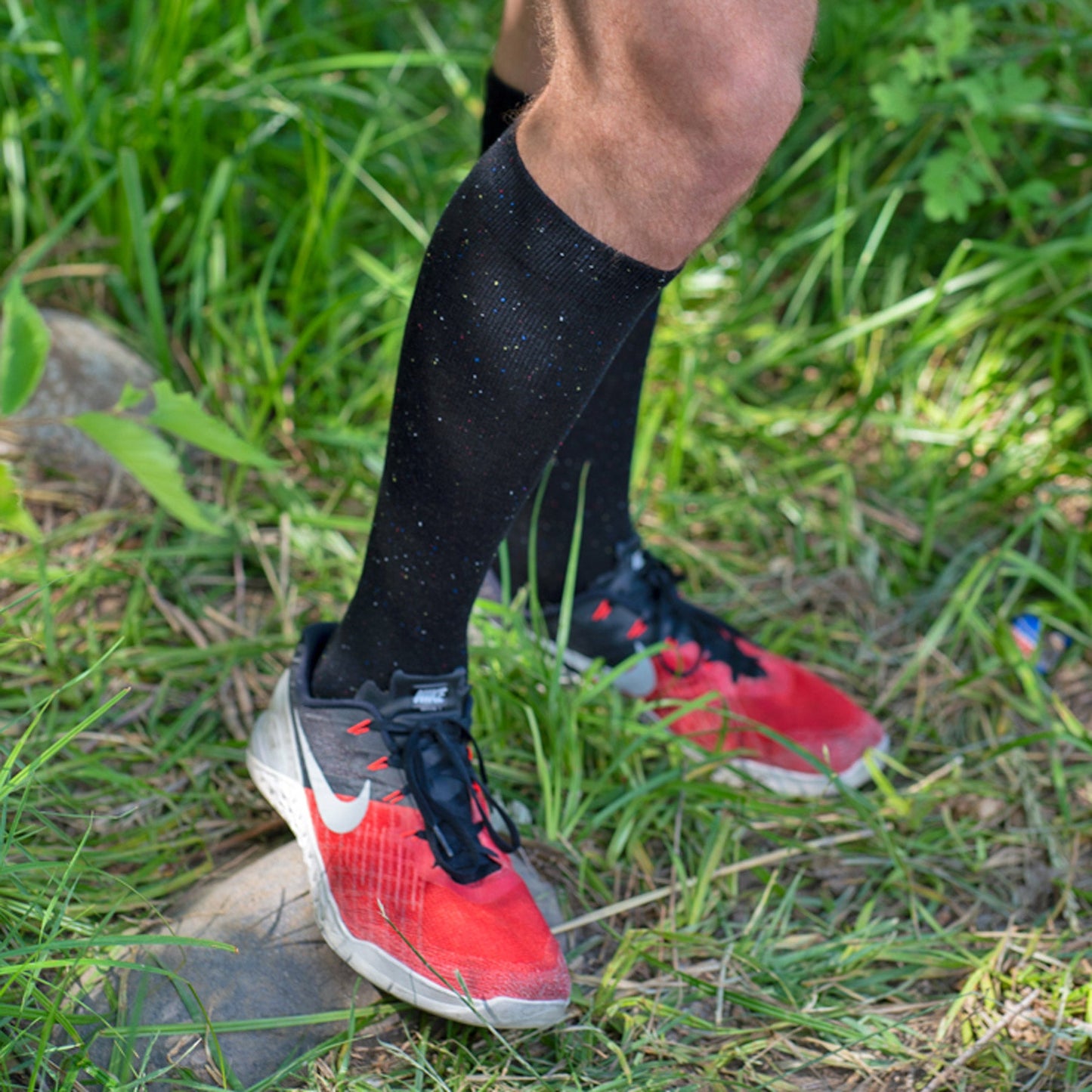 Recycled Cotton Compression Socks Galaxy