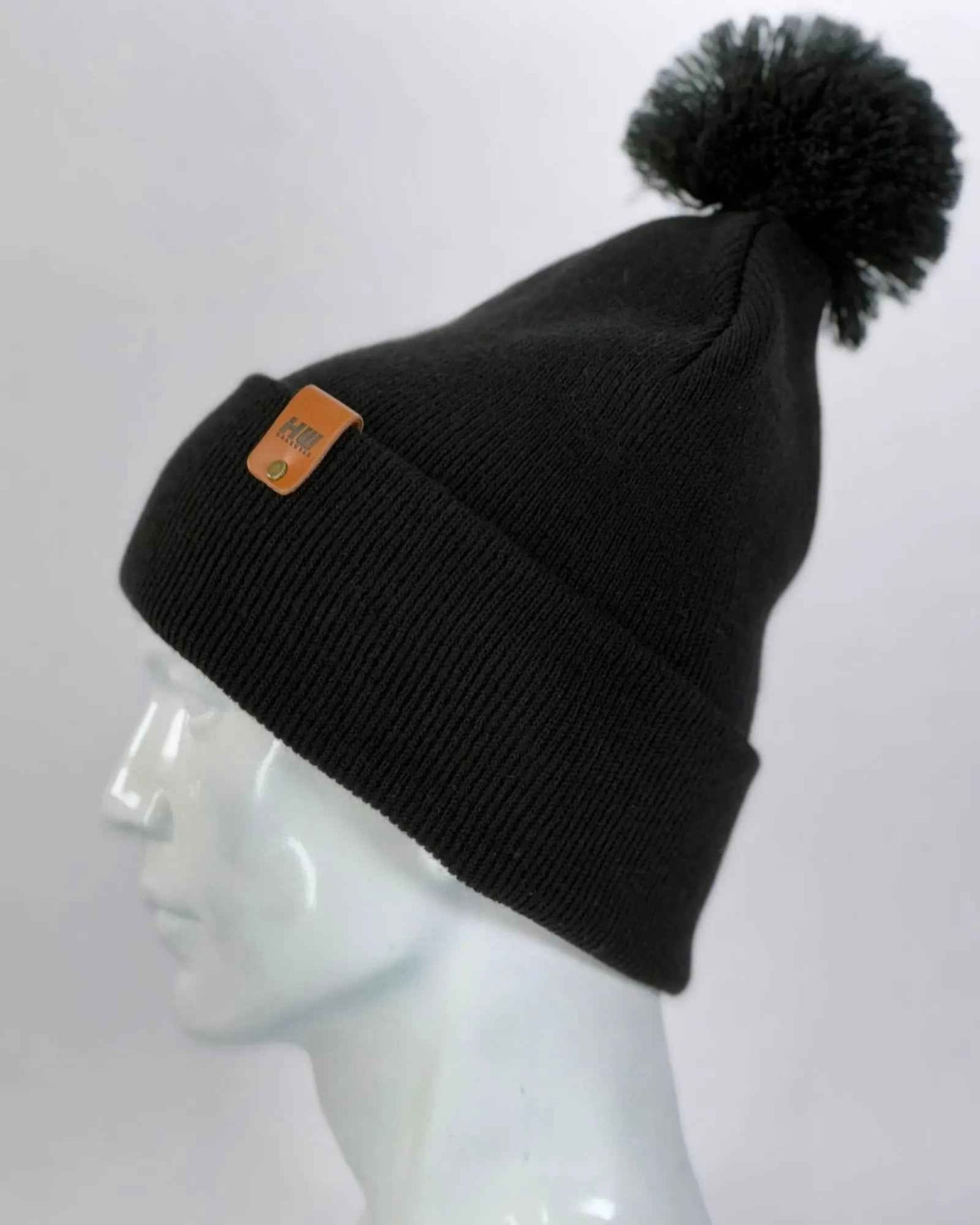 PomPom Midnight Black Beanie CPP1 HAAKWEAR