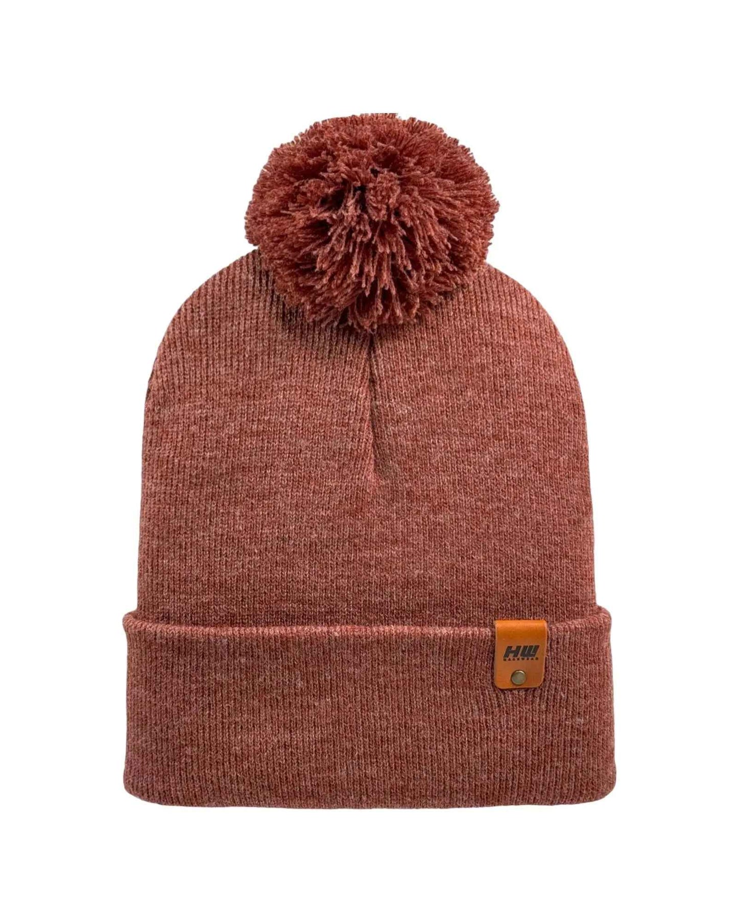 PomPom Beanie Rusty Burgundy Winter Hat CPP1 HAAKWEAR