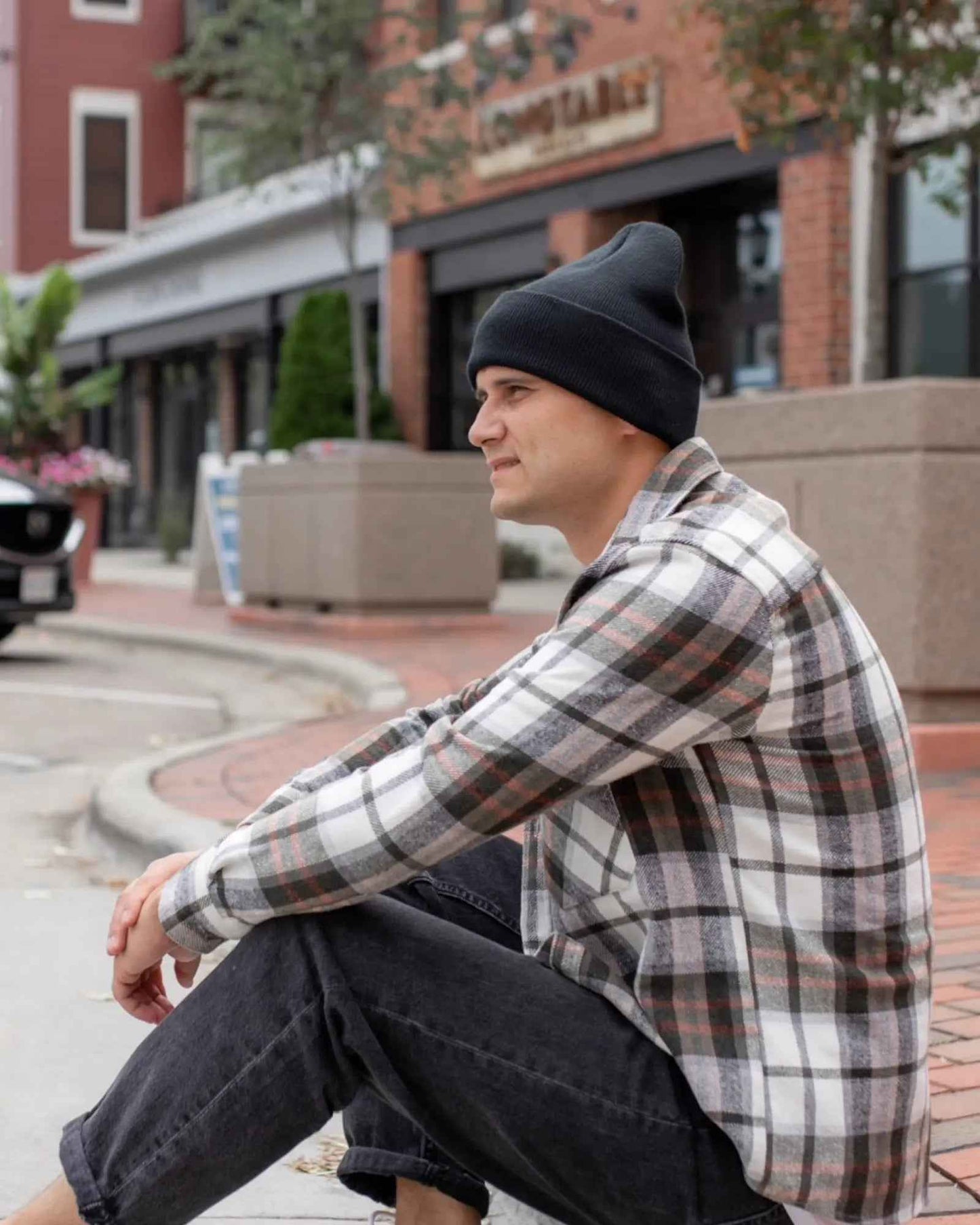 Silent Cuffed Midnight Black Beanie CS101 HAAKWEAR