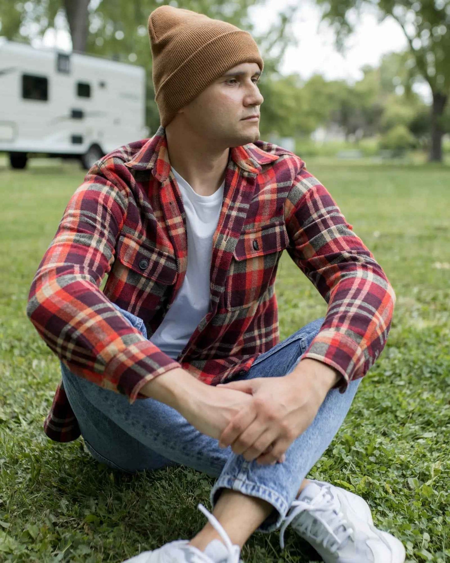 Silent Cuffed Traditional Beanie CS104 Camel Brown HAAKWEAR