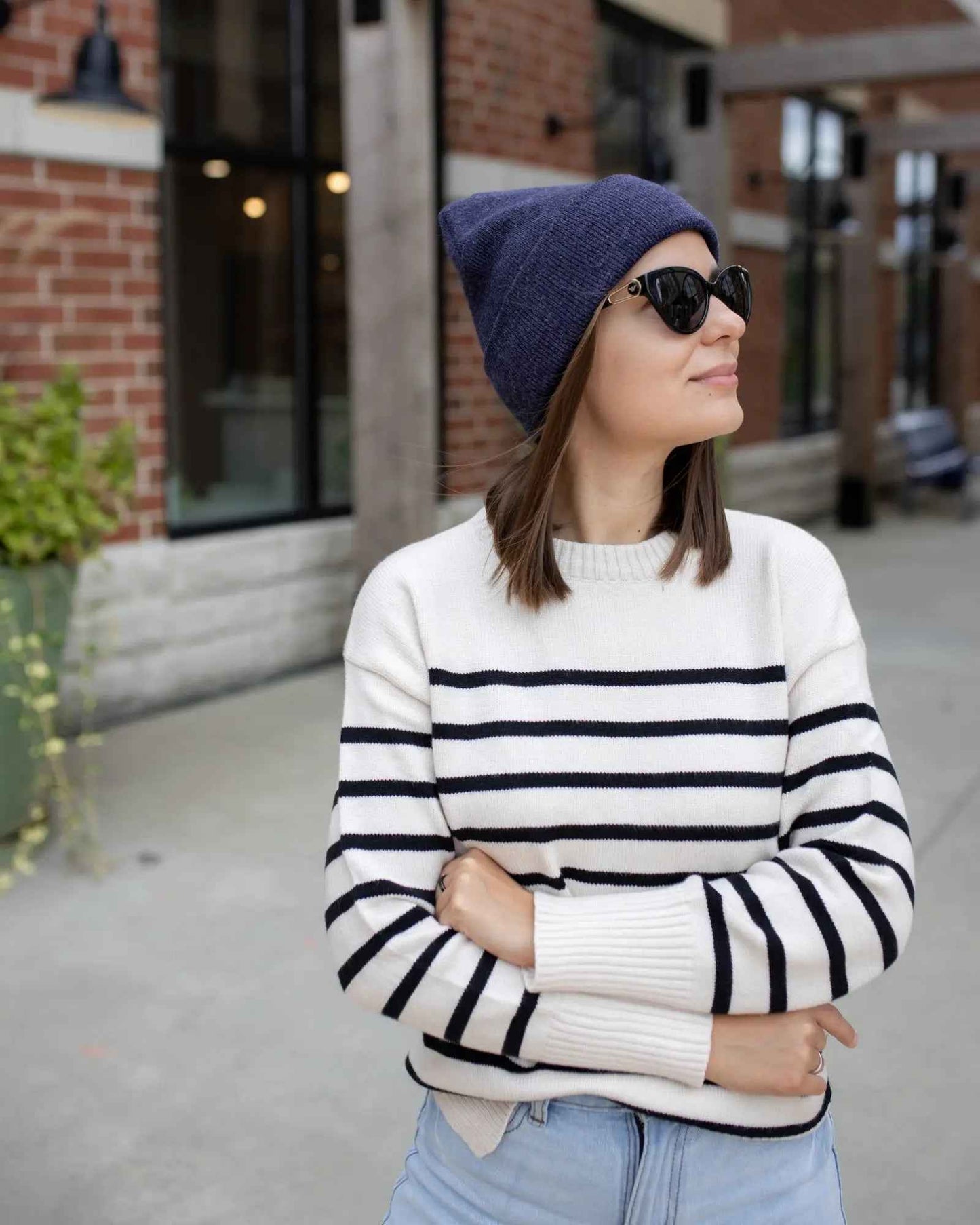 Silent Cuffed Traditional Beanie Denim Blue CS106 HAAKWEAR