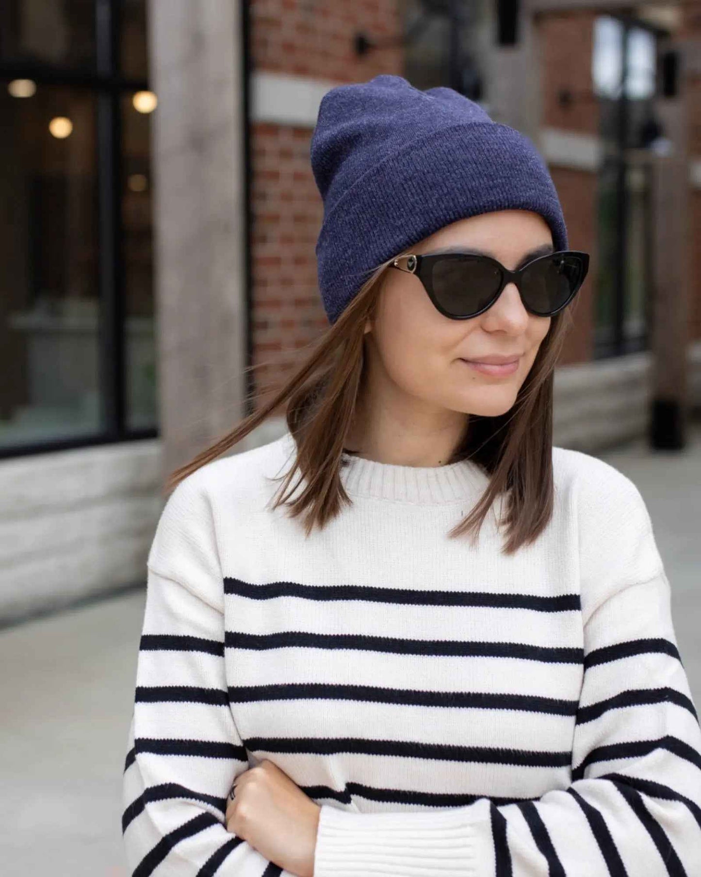 Silent Cuffed Traditional Beanie Denim Blue CS106 HAAKWEAR