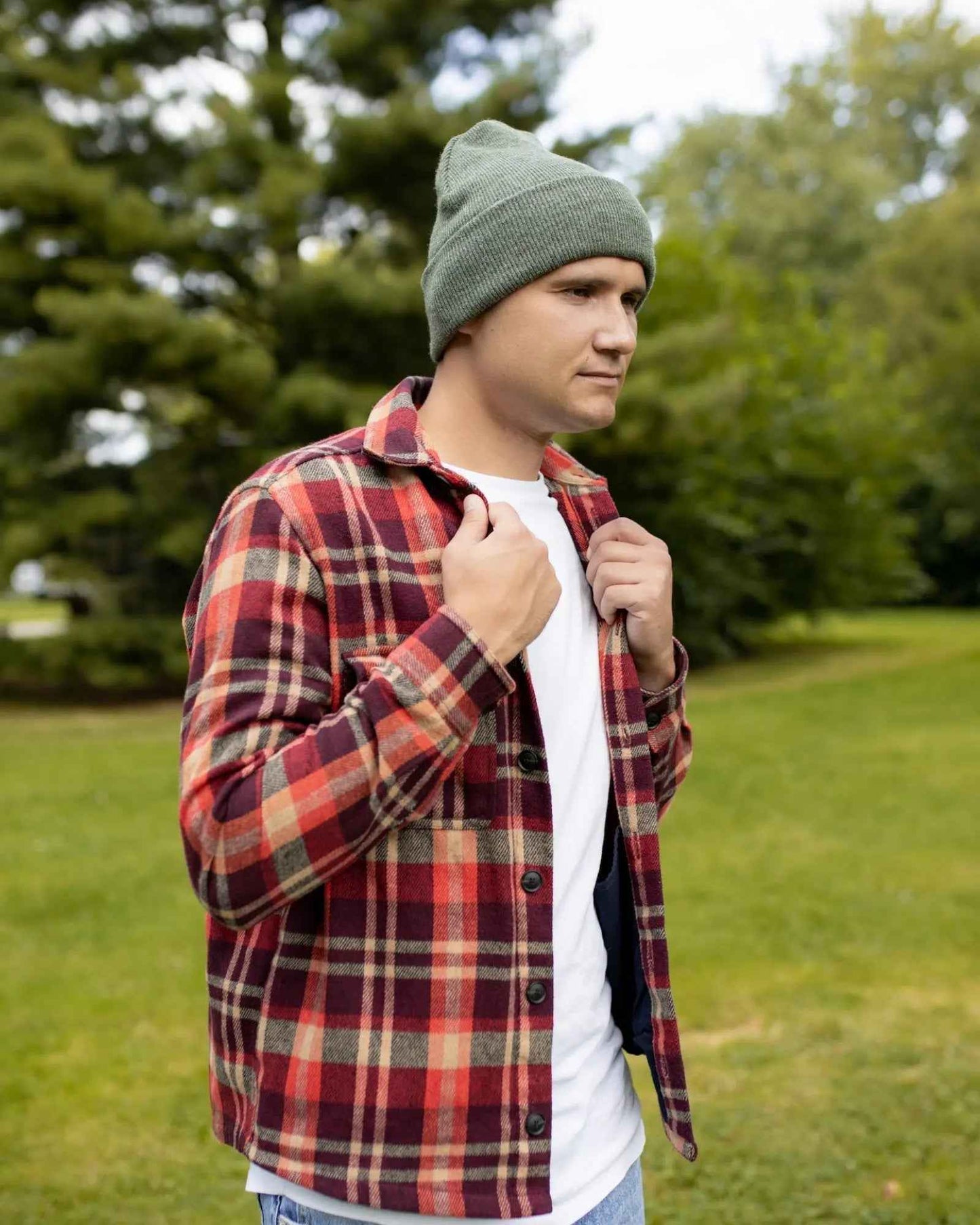 Silent Cuffed Beanie Forest Green CS107 Traditional HAAKWEAR