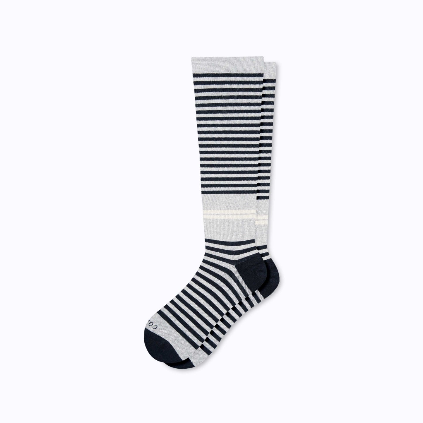 Cotton Tencel Graduated Compression Socks Black/Grey Comrad