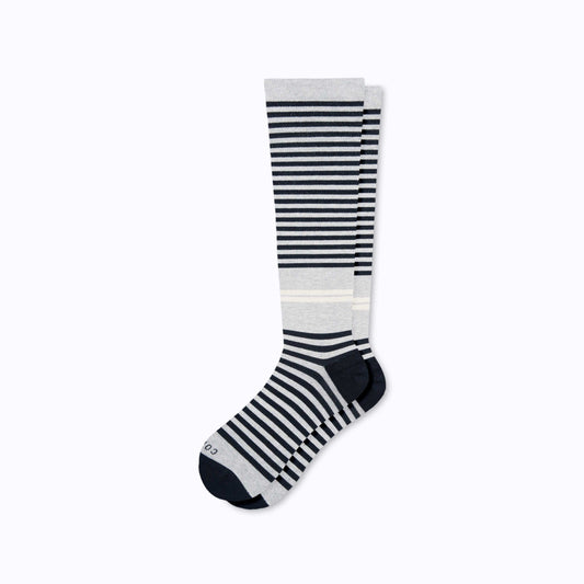 Cotton Tencel Graduated Compression Socks Black/Grey Comrad