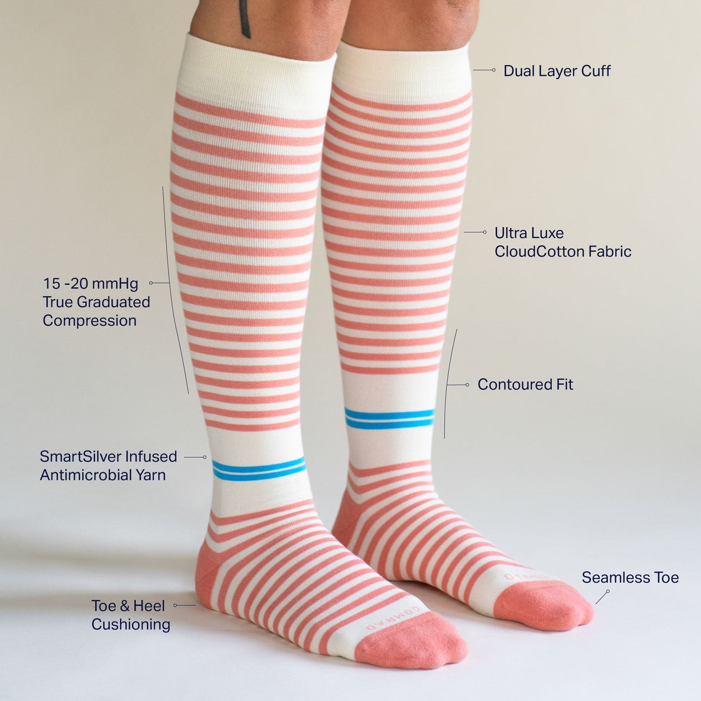 CloudCotton Terracotta Compression Socks Comrad