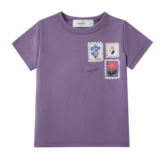 Purple Wash Stamp Tee