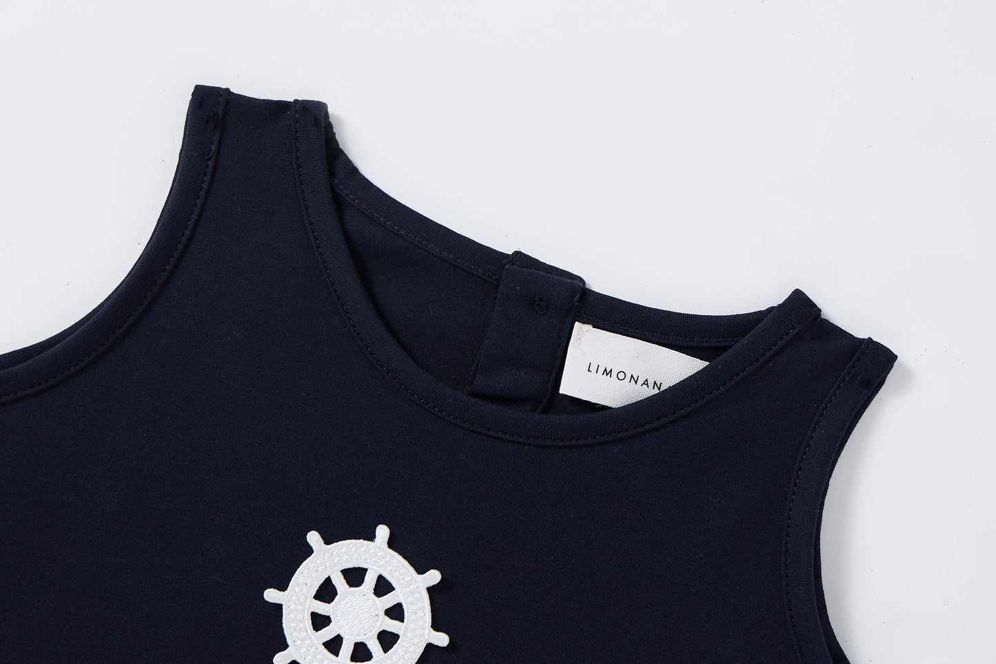 Coastal Navy Boys Romper