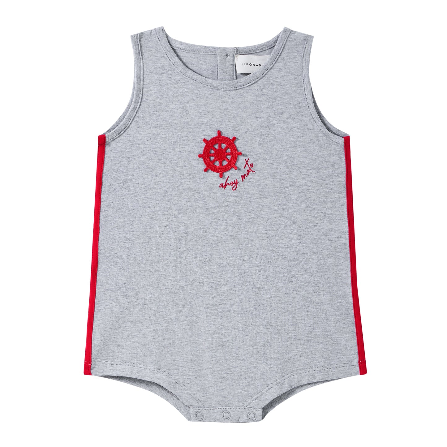 Coastal Grey Boys Romper