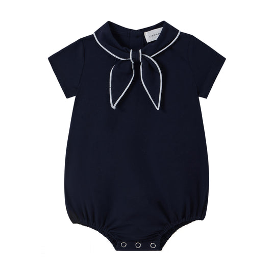 Coastal Navy Girls Romper