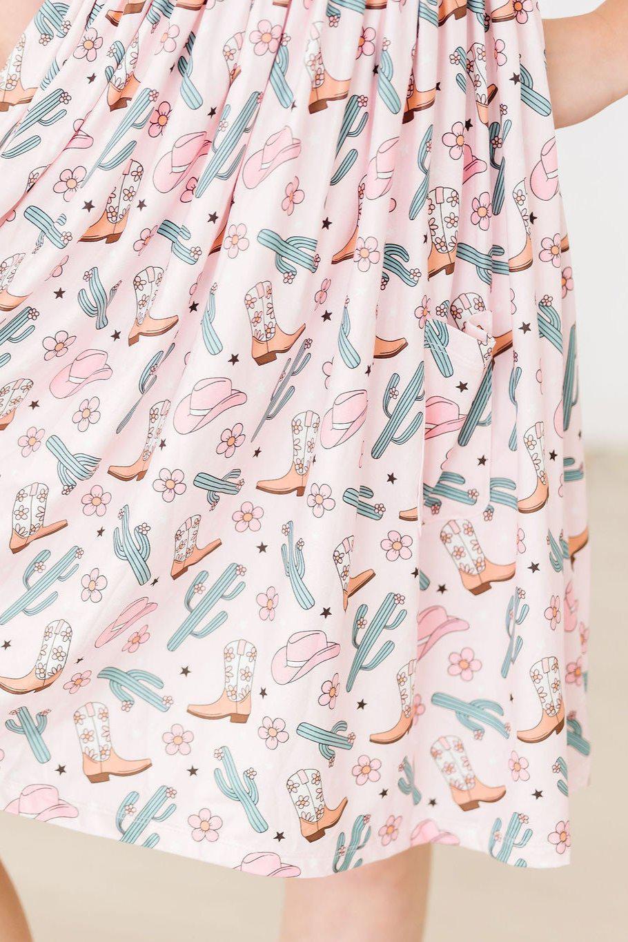 Cactus Cowgirl Twirly Pocket S/S Dress