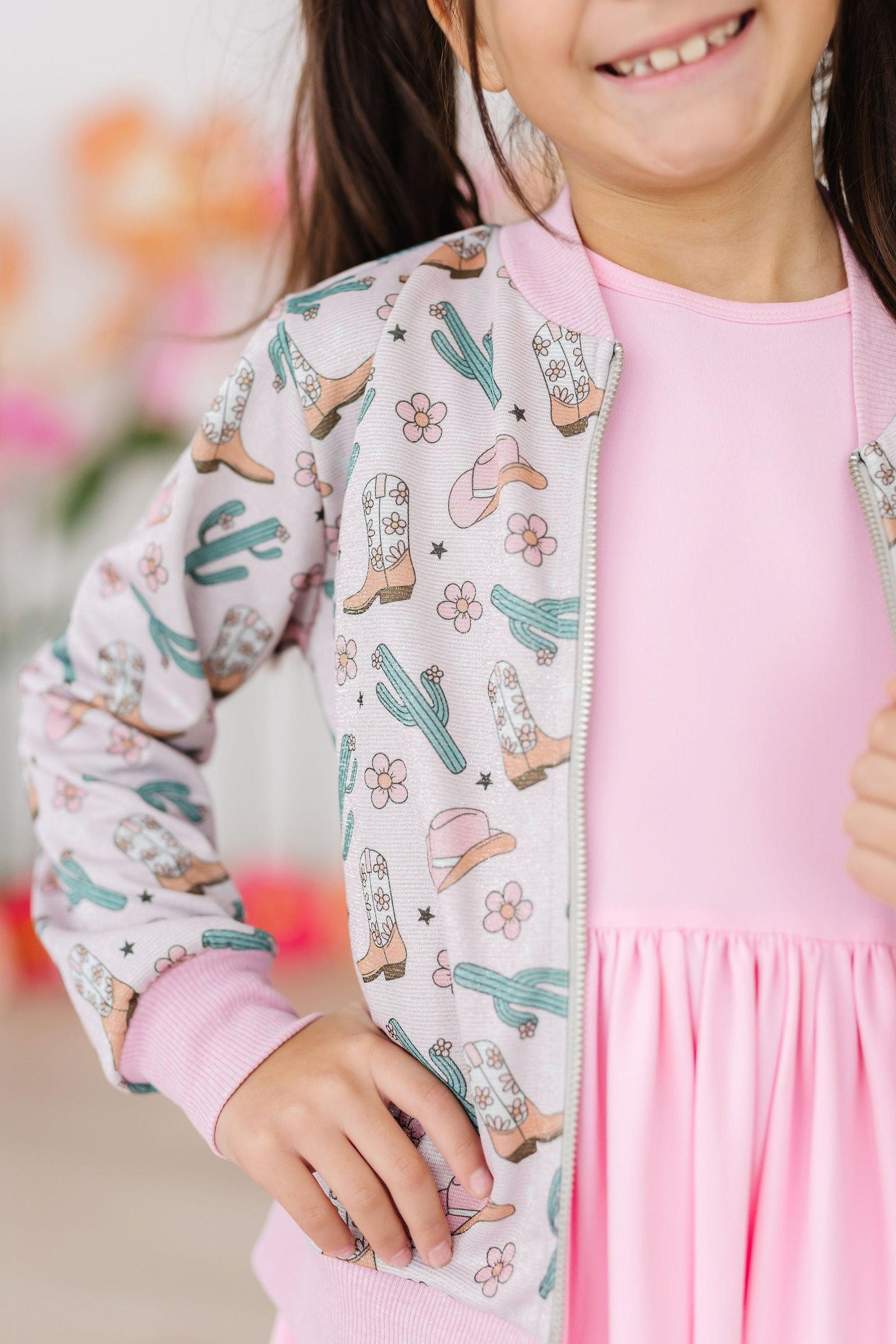 Cactus Cowgirl Shimmer Satin Jacket Mila & Rose